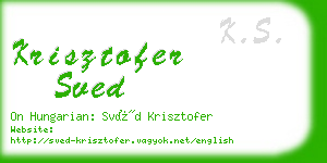 krisztofer sved business card